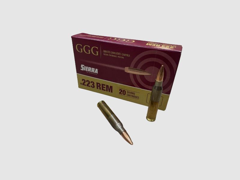 GGG HPBT .223REM - 4.47G / 69 GRS. - 20 ROUNDS - SIERRA MATCH KING