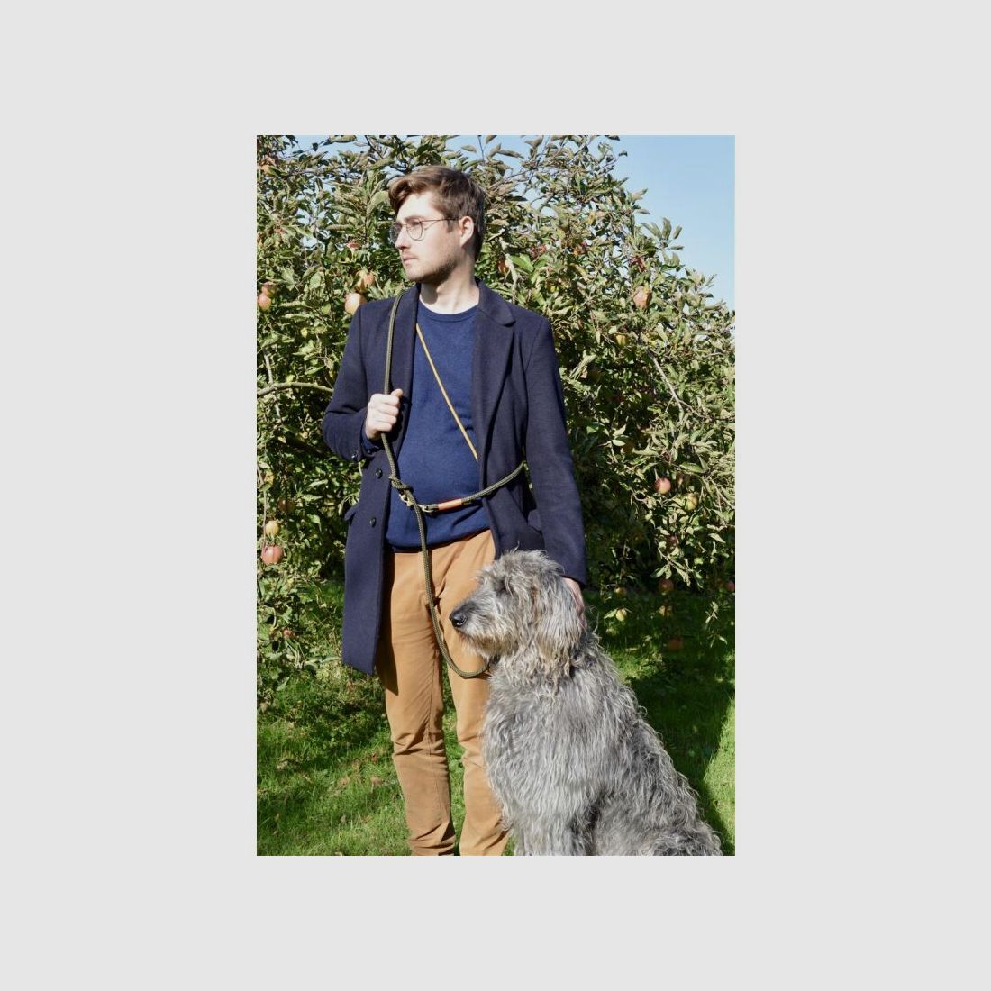 Tochterfirma U-Retrieverleine 10 mm Oliv/Jagdorange