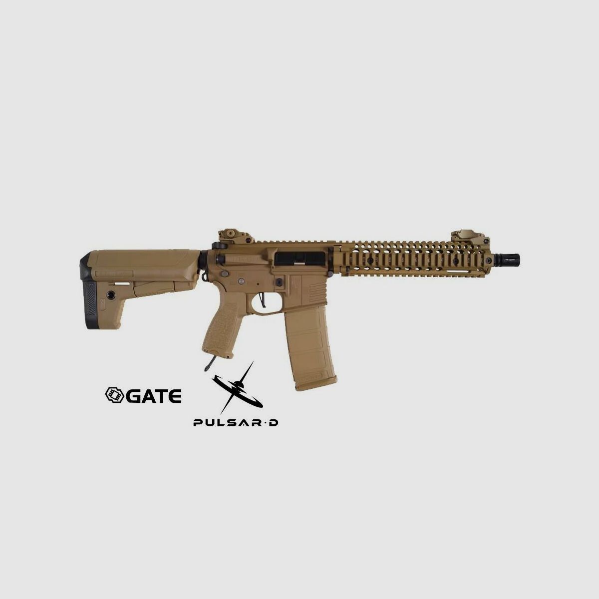 AR15 MK18 ALPHA Vollmetall TAN HPA Airsoft Gewehr Frei ab 18 Jahren | Delta Armory