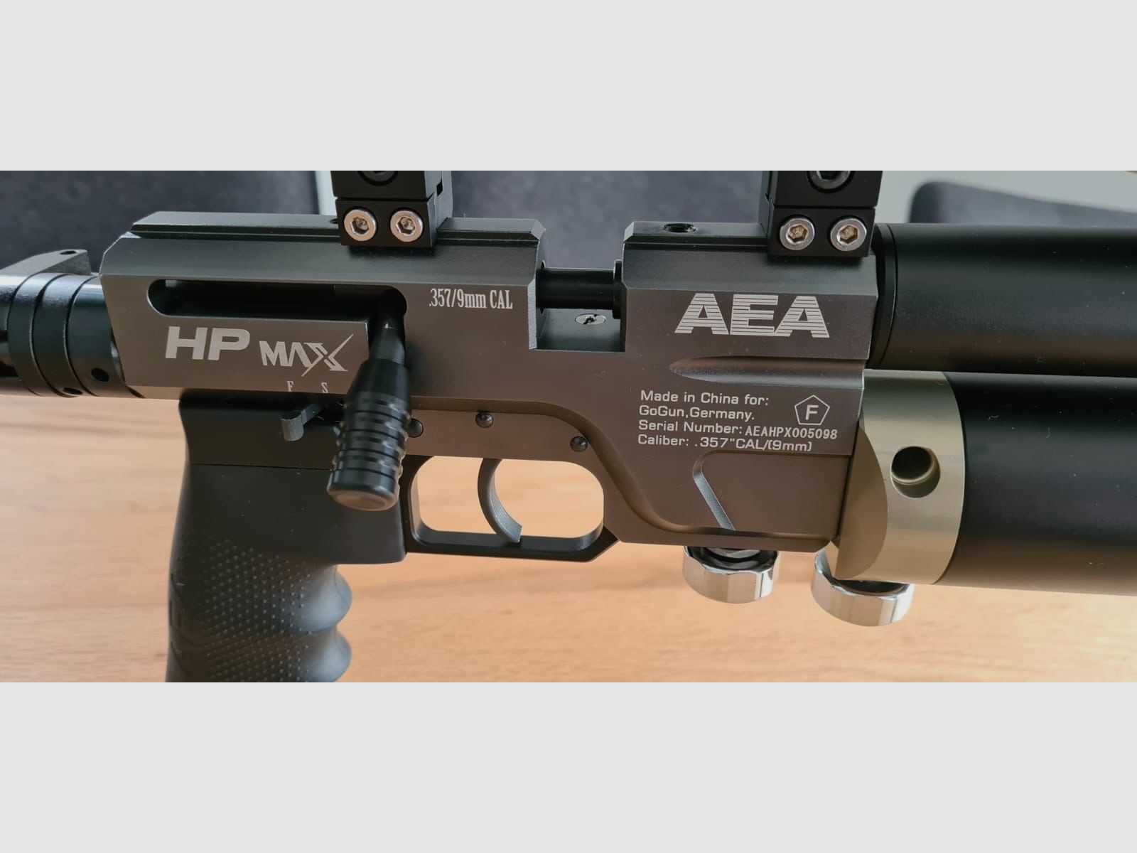 AEA HPMax MK1 9mm (.357) F-Version | HUGE premium complete set incl. Element Optics, compressor, FX Chrony and much more