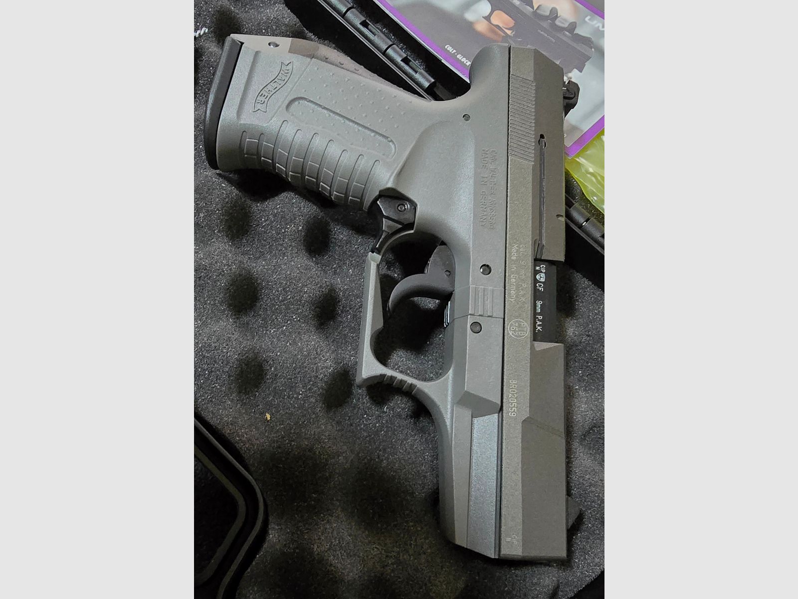 Walther P99 SV Gris Deslizamiento de acero Nuevo Pistola de fogueo 9mm PAK