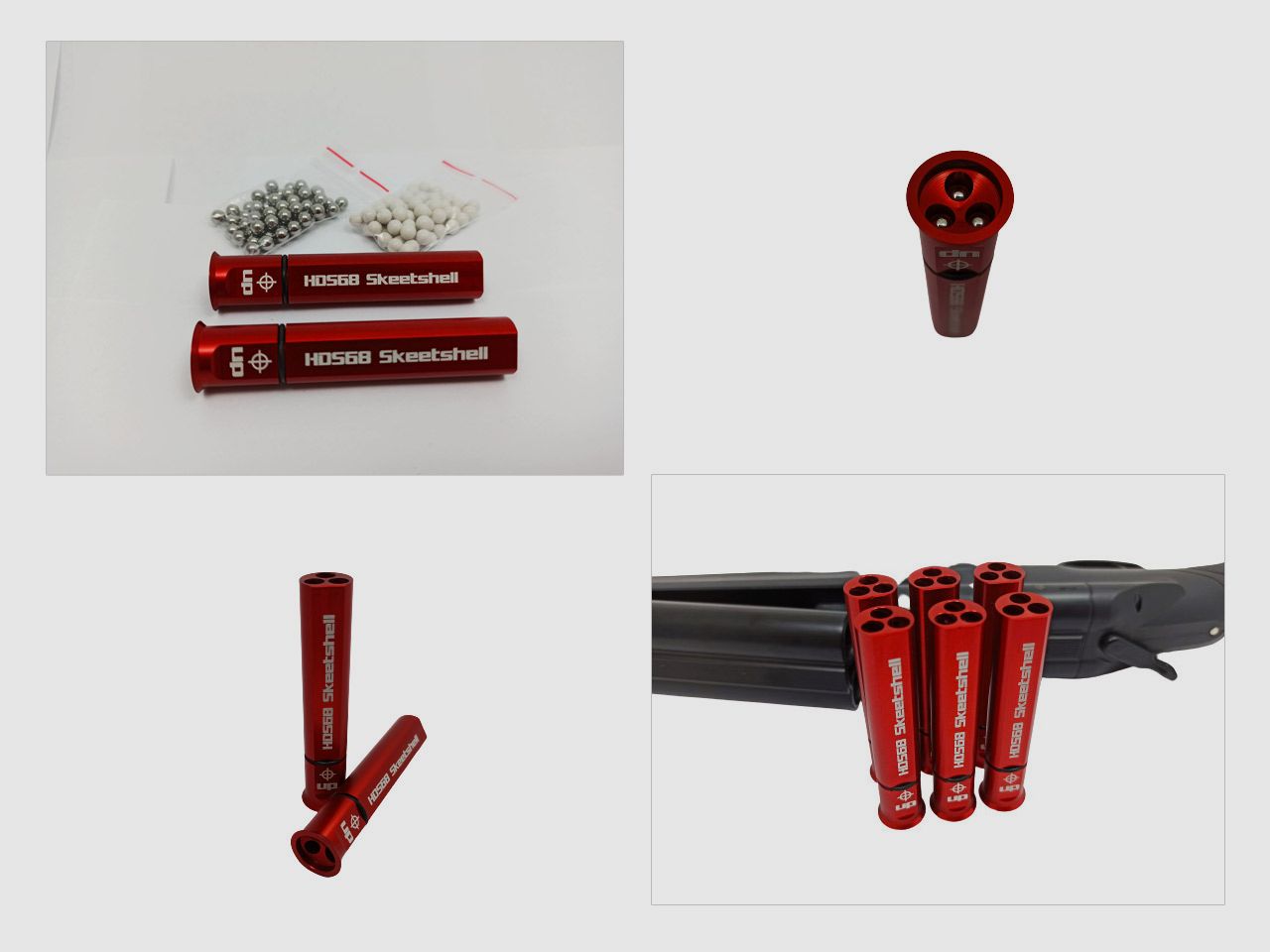 HDS 68 Skeetshell - Shotshell Schrotpatronen fĂĽr CO2 Markierer Umarex T4E HDS 68, Aluminium, 9x 6 mm BB, 2 StĂĽck