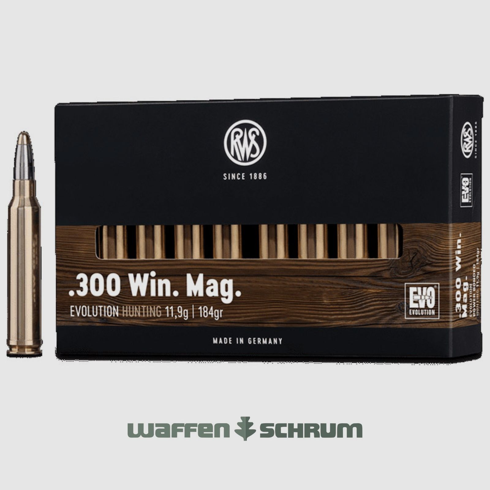 RWS EVO 11,9g - 184gr .300WinMag