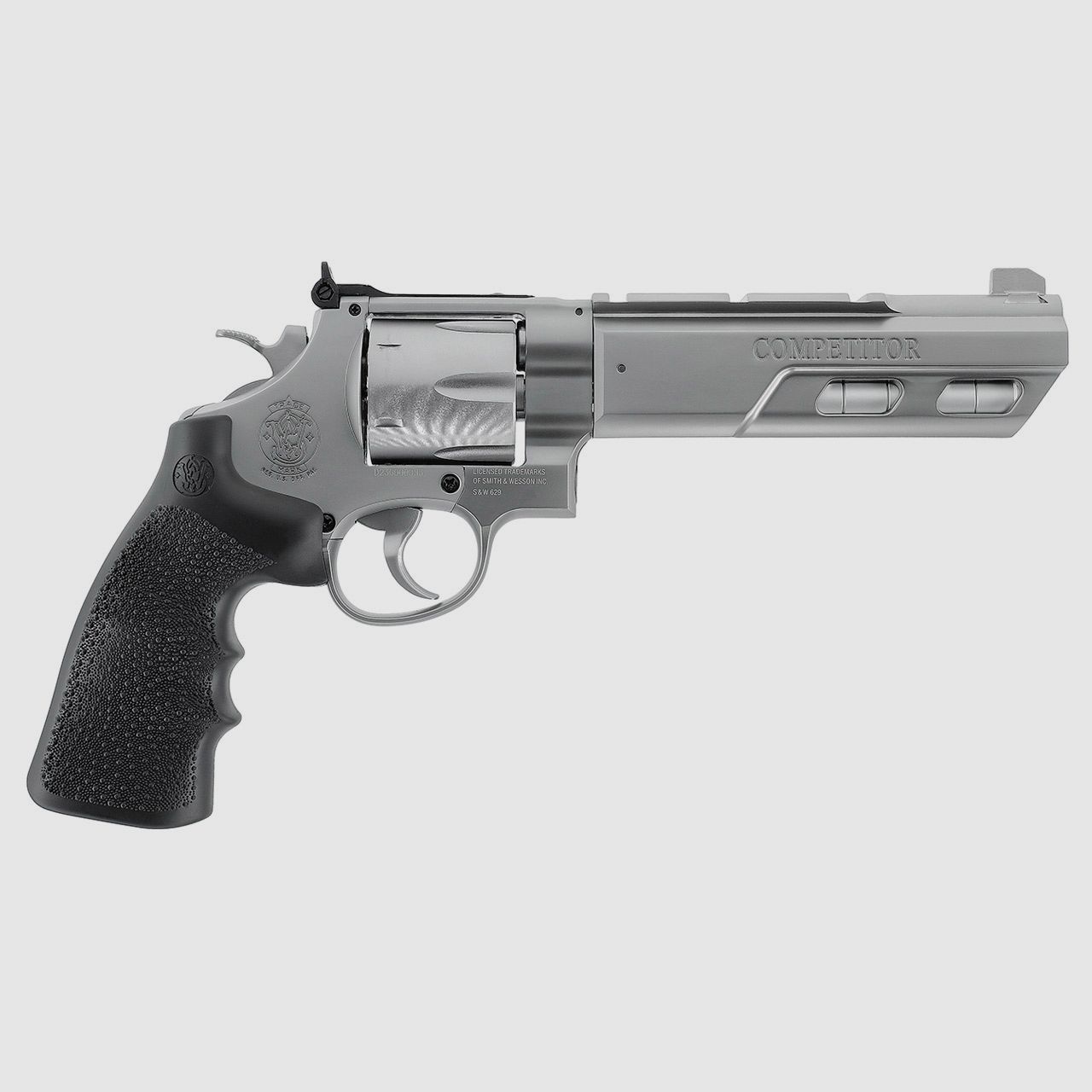 CO2 Softair Revolver Smith & Wesson 629 Competitor 6 Zoll Vollmetall Steel Finish Kaliber 6 mm BB (P18)