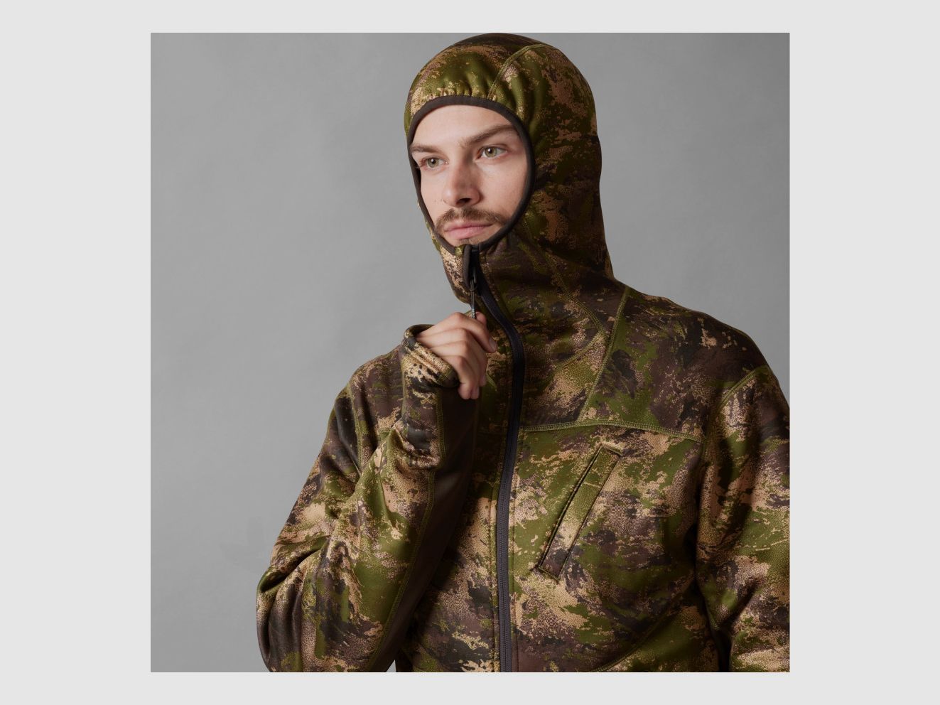 Fleece Sweatshirt Deer Stalker camo Harkila, Bild 3 von 9