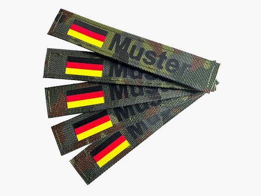 ASMC Namensbänder 5er Set mit Flagge Flecktarn