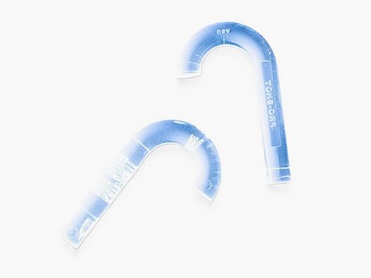 2 UV Laufleuchten Fiber klar/blau
