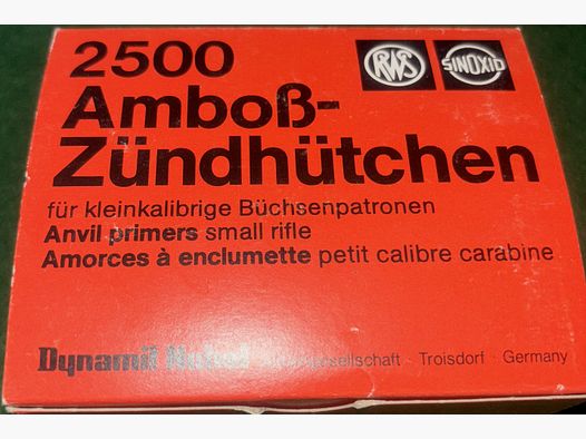 RWS Amboß- Zündhütchen 4,45 mm Nr. 4033 