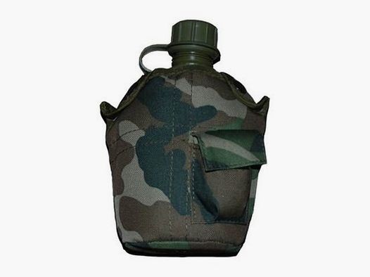 Canteen with camouflage cover