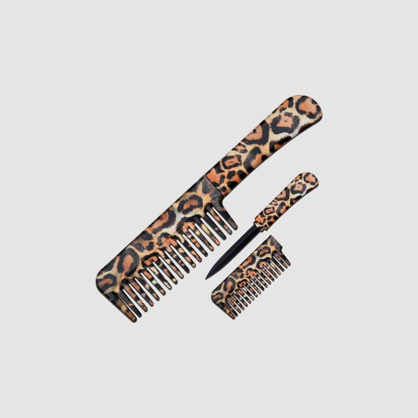 Couteau Caché Blade USA Peigne Léopard