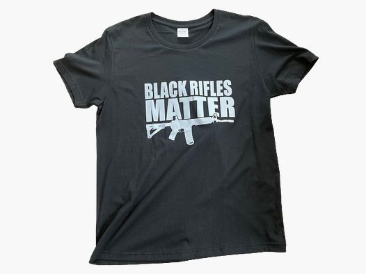 FUN-SHIRT "BLACK RIFLES MATTER" - SCHWARZ