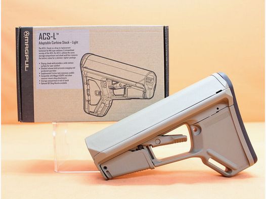 Magpul AR-15: Buttstock Magpul ACS-L (MAG378-FDE) MILSPEC Carbine Stock Polymer Flat Dark Earth/Schubschaft