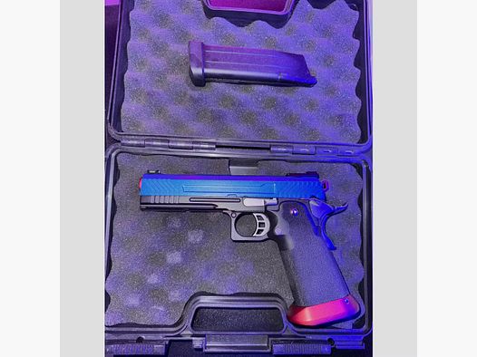 AW Custom HX1105 HiCapa GBB - Blue/Red - AIRSOFT