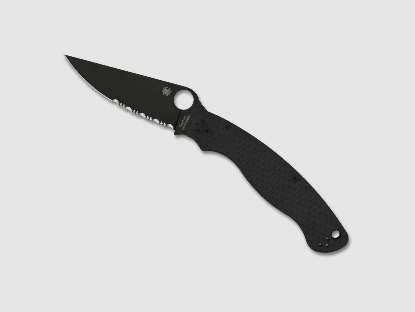 Spyderco Military 2 Folding Knife Black Combined Black, image 2 of 3