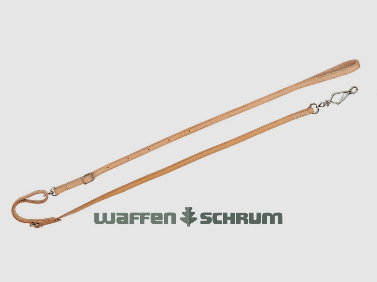 AKAH Umhängeleine aus Fahlleder / Länge: 1,80m / Breite: 14mm
