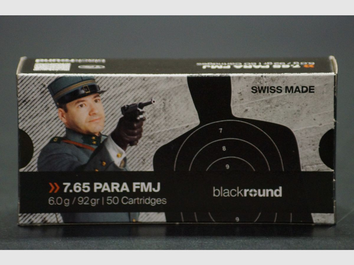 Black Round 7.65 Para FMJ
