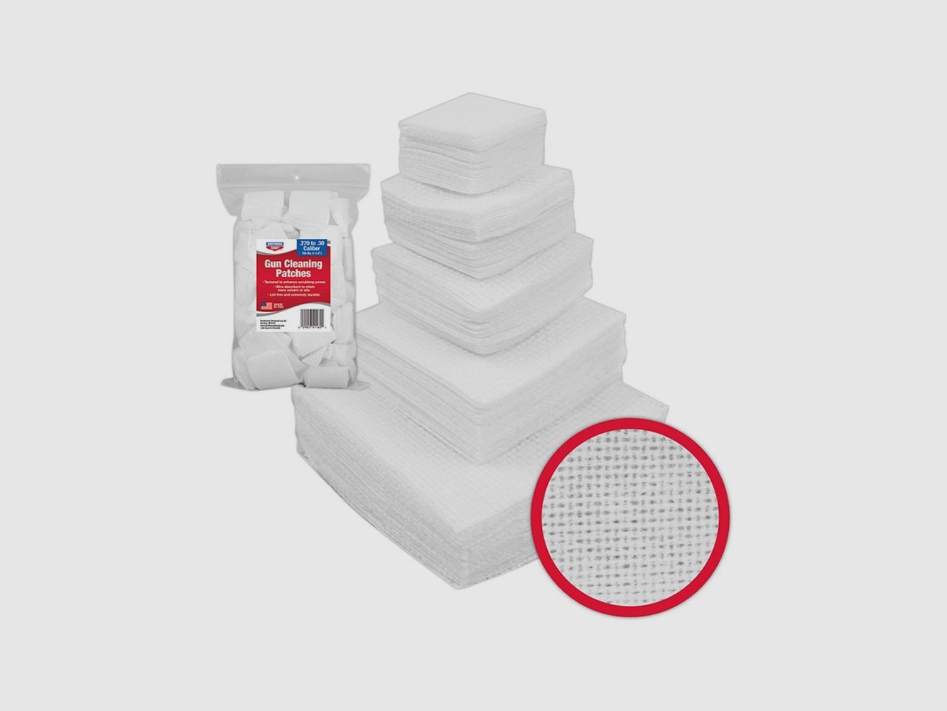 Waffenreinigungs-Patches Großpackung - .22 bis .25 | 1000 Stück