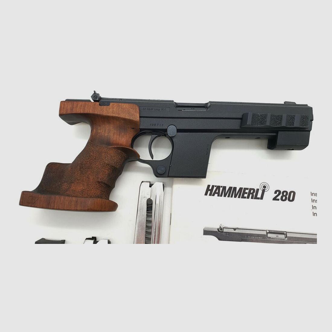 Hämmerli	 Sport-/Matchpistole Mod.280 .32S&W Long mit Wechelysystem auf .22lr