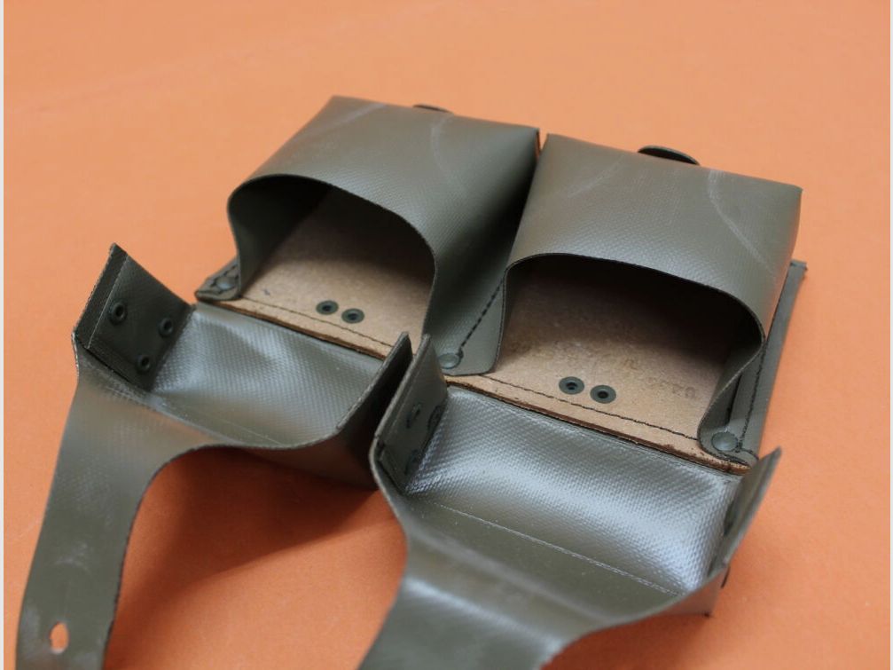 BUND SURPLUS Heckler&Koch HK G3: Magazintasche POLIZEI? PSG-1? Schichtstoff oliv f. 2 Magazine 10-Schuss RARITÄT!