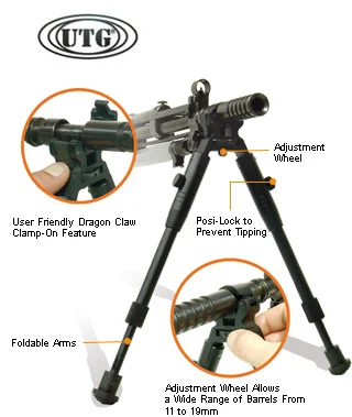 Bipod Leapers składany Clamp-ON 8.7-10.2" (TL-BP08S-A), zdjęcie 5 z 8
