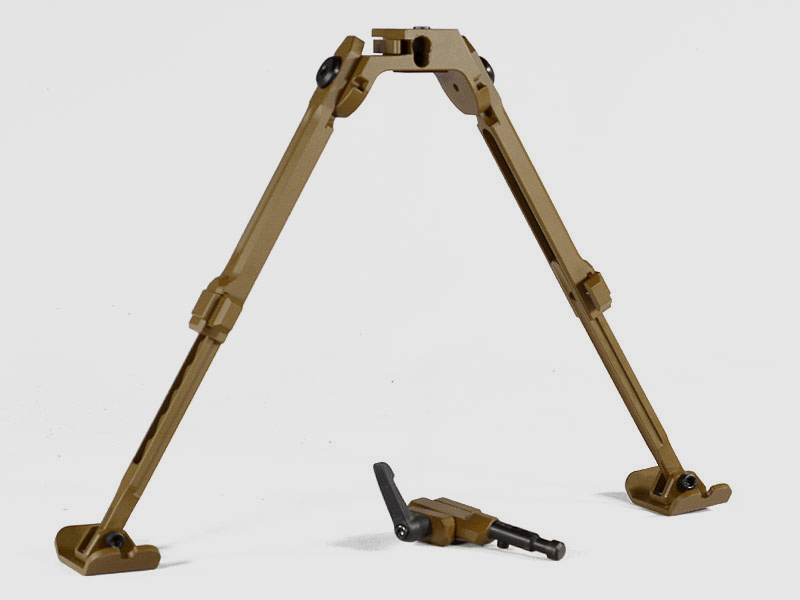 FORTMEIER bipod-set met Picatinny-adapter 12 uur, COYOTE H210 (hoogte van 21,0 tot 30,0 cm)
