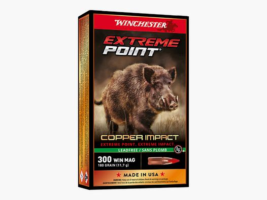 MUNITIONS BALLES WINCHESTER 300WM EXTREME POINT LEAD FREE 180G CX300XPLF2
