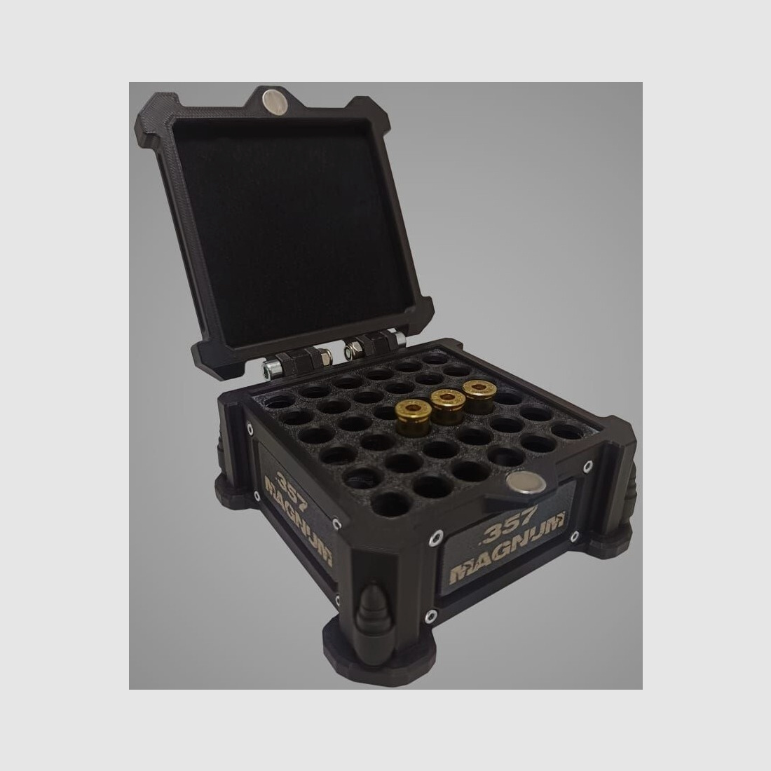 3D-Printed Precision Ammo Box, Cartridge Box, AmmoBox .357 Magnum
