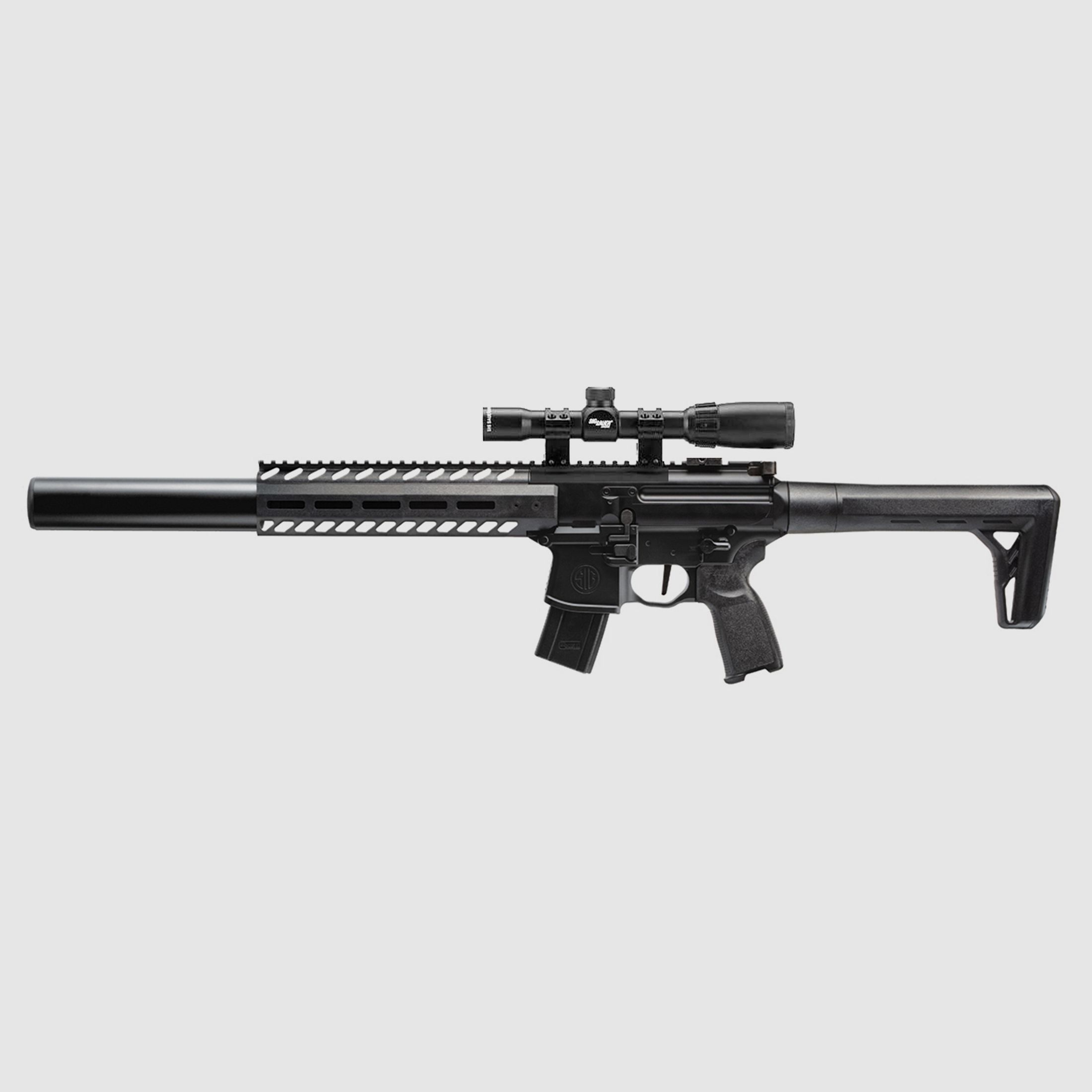 SIG SAUER MCX black 4.5mm incl. SIG scope 1-4x24 - Air pressure Co2 Non BlowBack