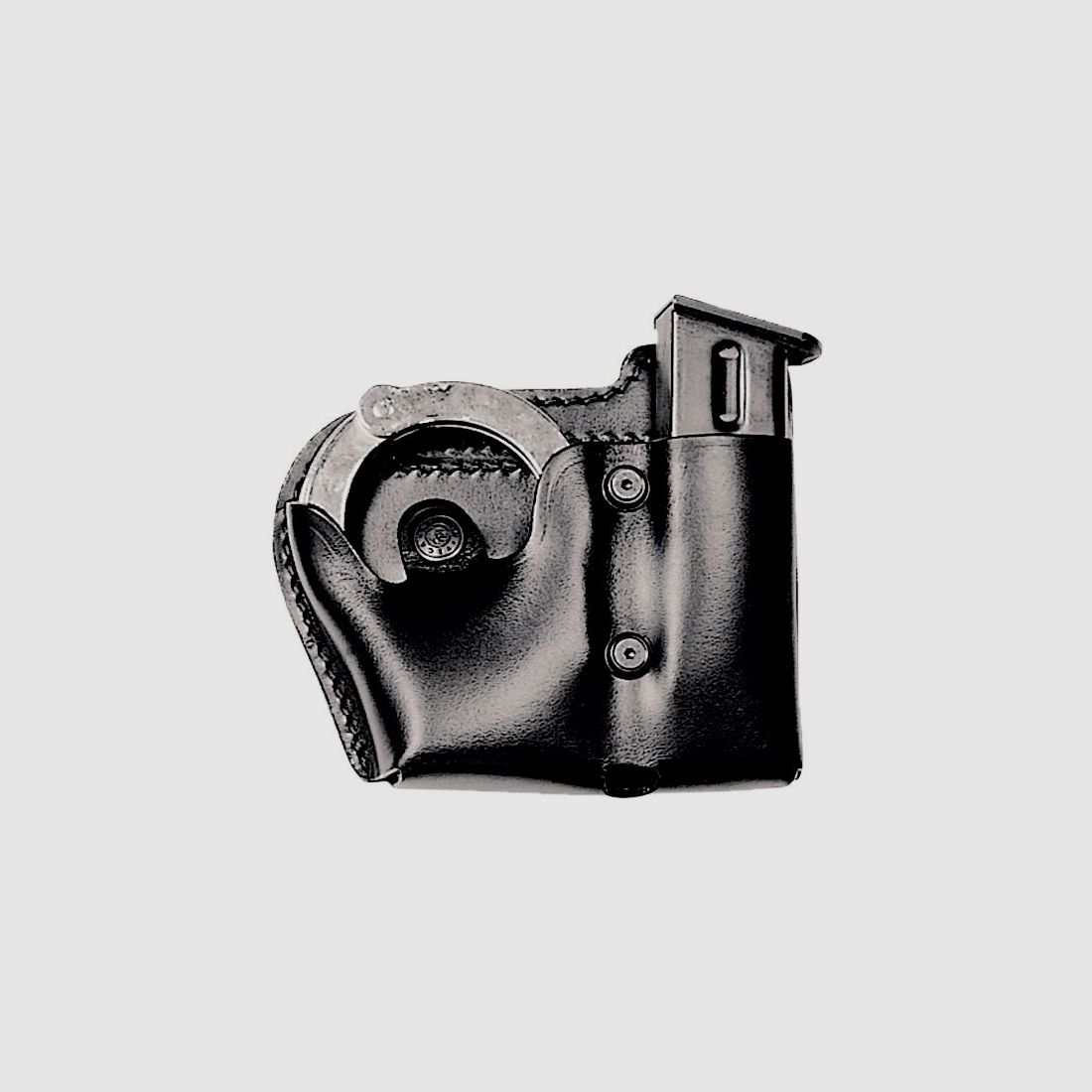 Porte-menottes avec porte-chargeur double en cuir VEGA HOLSTER1P07