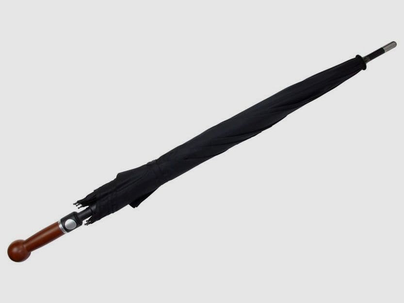 Safety umbrella with knob unbreakable black