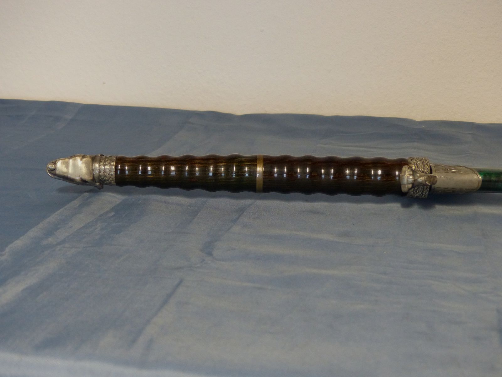 Katana Samurai Schwert Drachenmotiv Dragon grüne Scheide