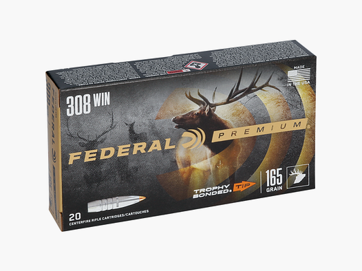 Patronen Federal Premium Geschoss Trophy Bonded Tip Kaliber 308 Win
