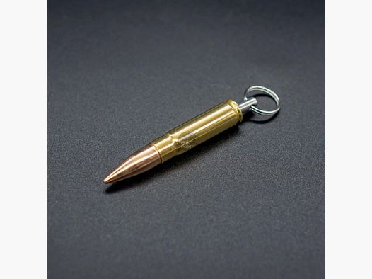 BULLET KEYCHAIN .300 ACC Blackout Full Metal Jacket Copper