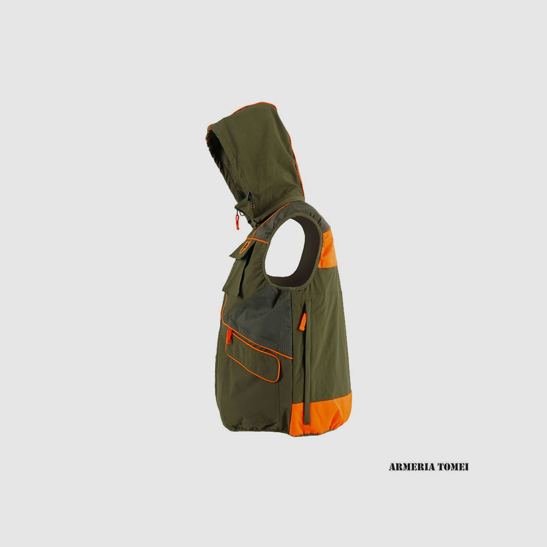 VEST – RS HUNTING – LV 600 FLUORESCENT ORANGE WITH HOOD, image 2 of 3