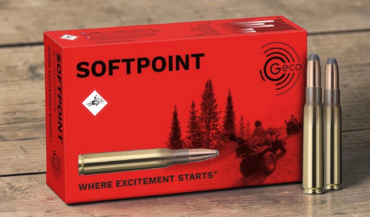 Geco hunting cartridge softpoint caliber 8x57 JS 12.0g