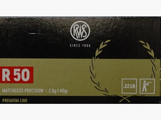 RWS .22lr R50 40grs - 50 schoten