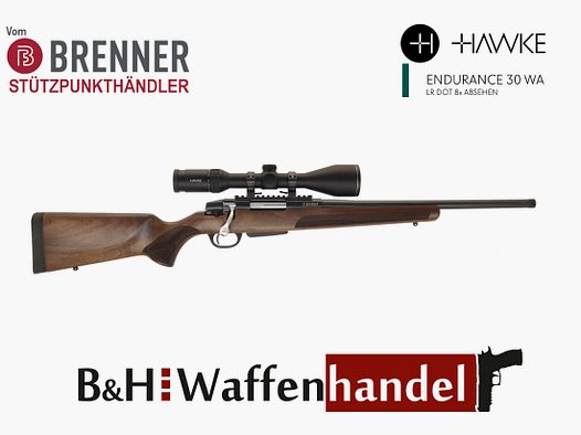 Auf Lager: Brenner BR 20 Holzschaft Repetierer mit Hawke Endurance 2.5-10x50  (Best.Nr.: BR20WP5)