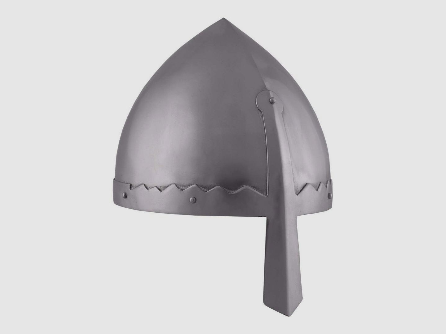 Norman nasal helmet including leather lining