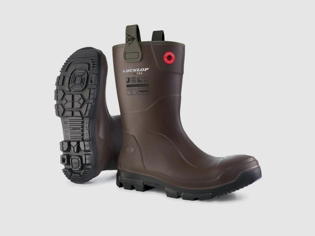 Bottes de travail Dunlop RigPro Purofort marron O4, image 1 sur 5