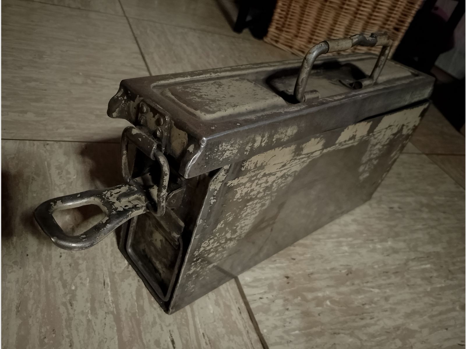 Munitionskiste klein länglich Bw Box Kiste Munition Bundeswehr 8,5cm x 17cm x 36cm