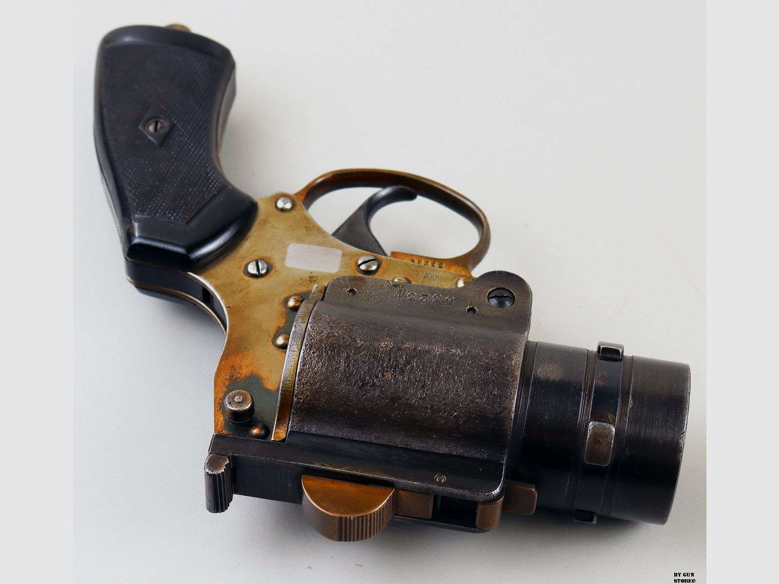 Pistola Lanzarazzi Webley & Scott mod. No. 4 MK I* nº de serie 53234, imagen 6 de 7