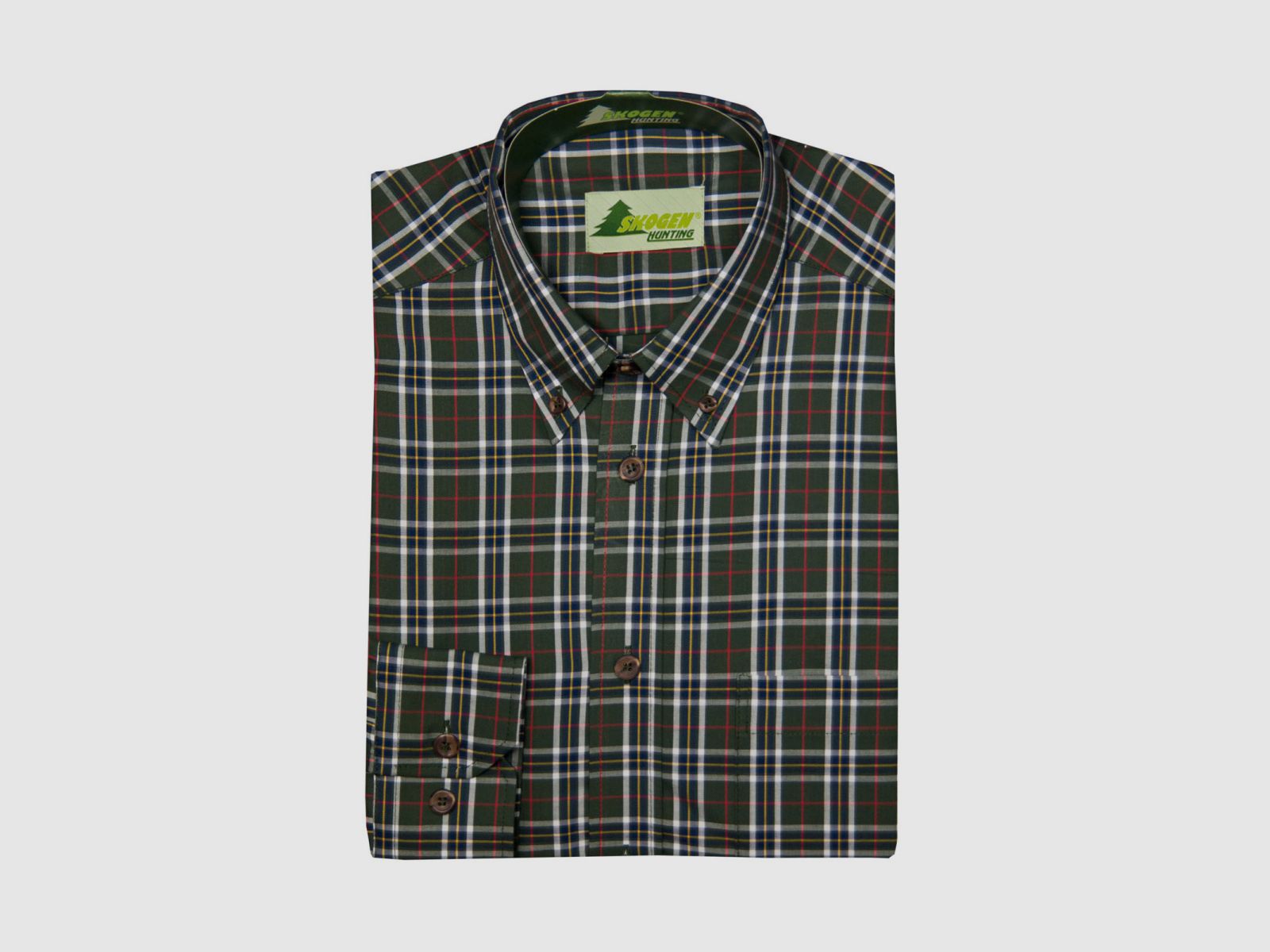 SKOGEN Hemd Button Down EXTRA LANGER ARM Oliv