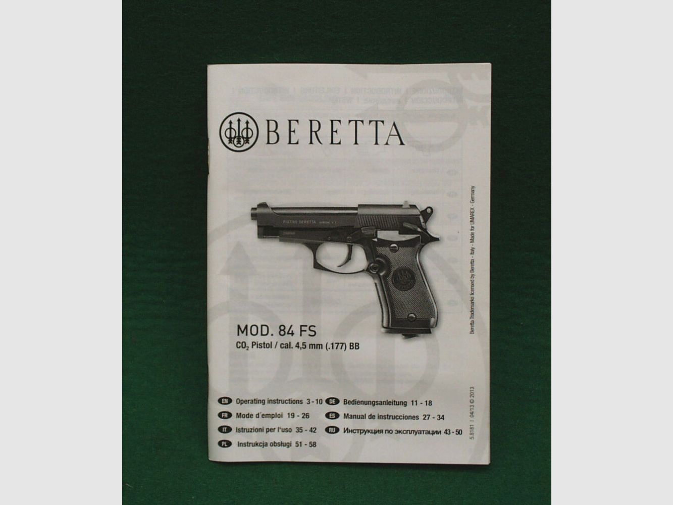 Umarex	 Beretta Mod. 84FS CO2 Pistole, Bild 3 von 4