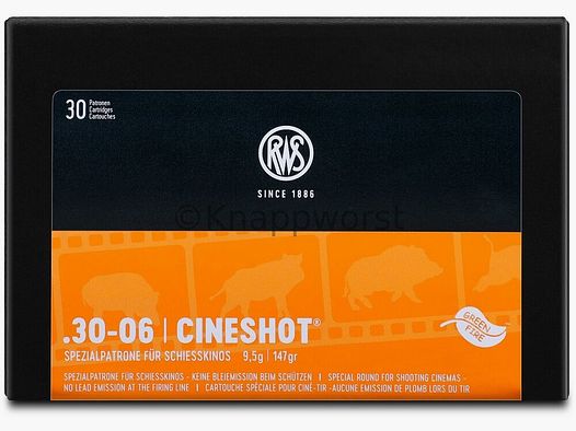 RWS Cineshot .30-06 SG 9,5g 30er Schachtel bleihaltig