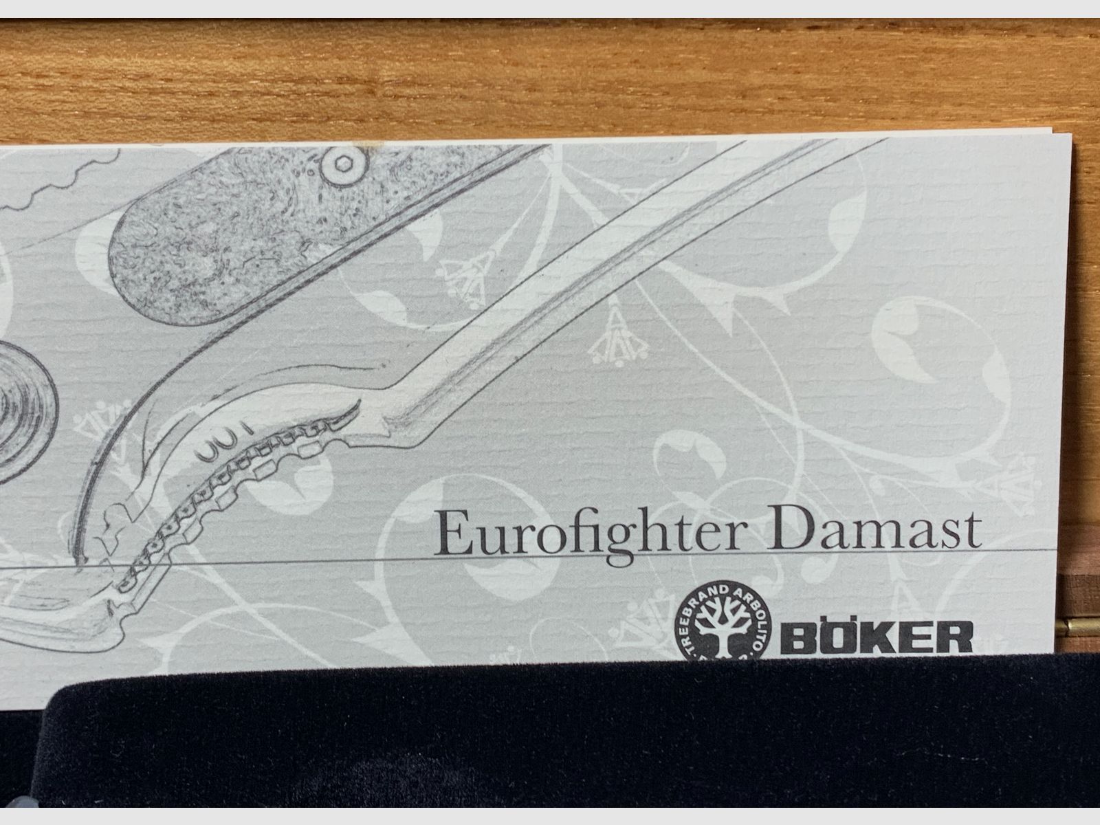 BÖKER DAMAST EUROFIGHTER TASCHENMESSER 