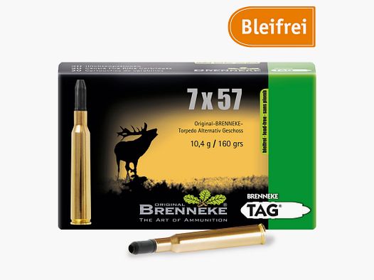Brenneke 7x57 160GR TAG 20 cartridges
