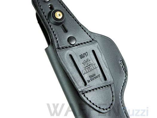 Leder Gürtelholster mit Clip für Revolver bis 6 Zoll justierbarer Knopfverschluss
