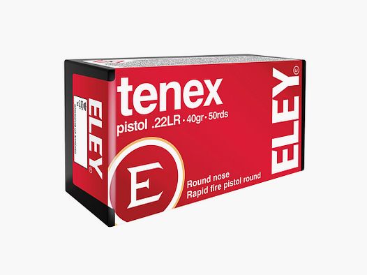 Eley Tenex Pistol .22 LR 40GR LRN 50 cartridges