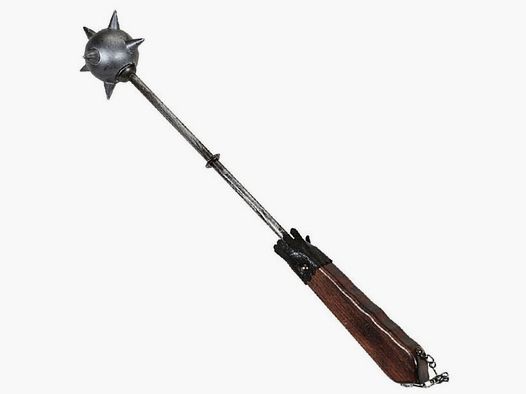 Morning star on stick with metal ball