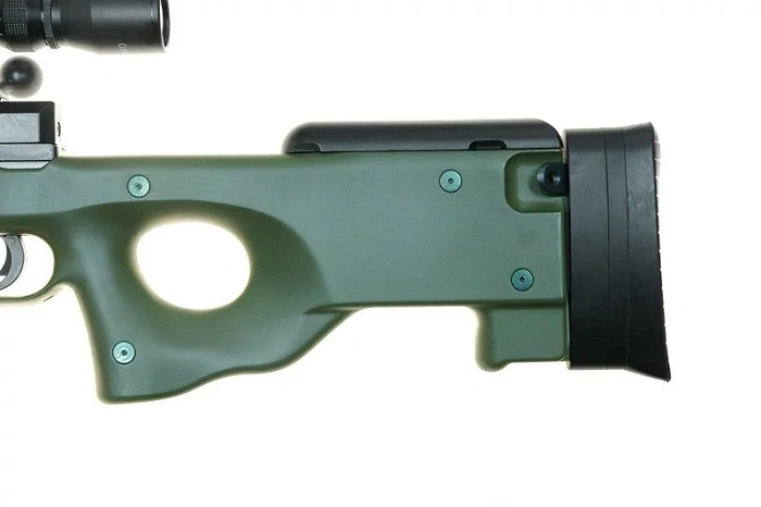 Fusil de sniper ASG WELL Warrior I (avec bipied et lunette de visée) – Olive, image 19 sur 22